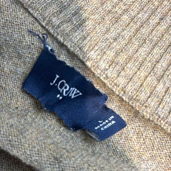J. Crew 1/4 Zip Sweater Brown Size Large - Picture 3 of 6